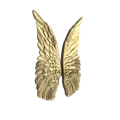 Art panel (Angel wings symmetry, PD_0494) 3D models for cnc